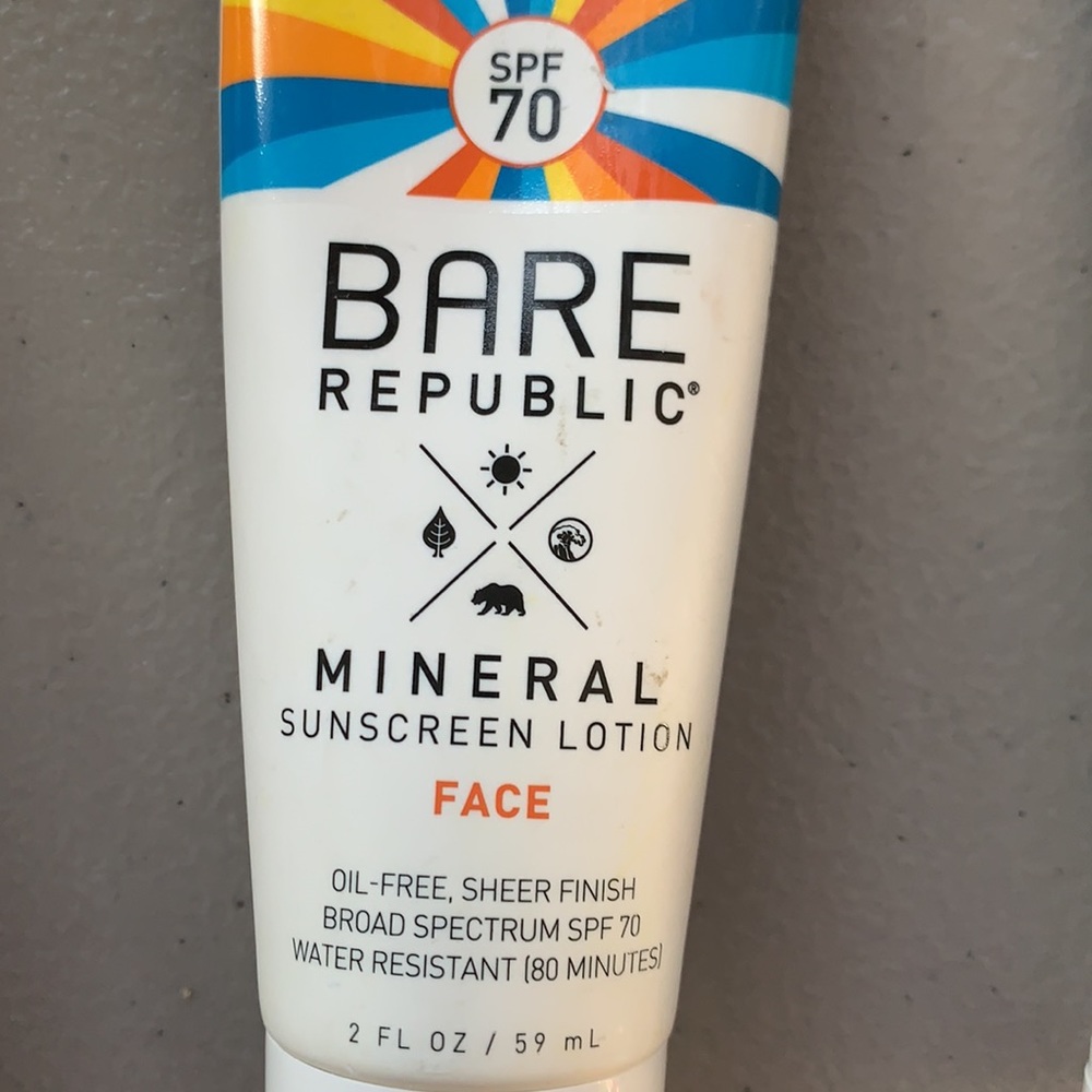 Bare Republic Mineral Face Broad Spectrum Sunscreen Lotion, SPF 70, 2 fl oz